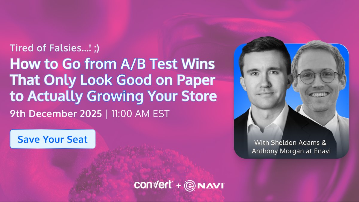 Convert's tweet image. The Shopify sphere has a self-service A/B testing problem. 

And its worse than you think. 

When we last spoke about the phenomenon of superficial wins not translating into tangible revenue, 500+ optimizers in DTC (and especially Shopify) tuned in. 

Because they too have…