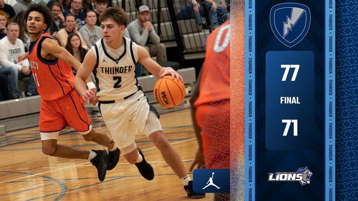 mccmbb's tweet image. FINAL from Ankeny, IA

THUNDER WIN!
Manhattan Christian - 77
Trinity Bible - 71

The Thunder grind out a win over Trinity Bible! We will play again tomorrow at 12:15PM against Kuyper! ⛈️🏀

#RollThunder