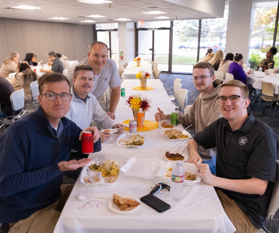 Alert360USA's tweet photo. Grateful hearts, full plates, and a little Corn Hole competition. Thank you to our Alert 360 team for the laughs, the great food, and the energy you bring every day. We’re truly thankful for the people who make Alert 360 what it is.

hashtag#Alert360 hashtag#Alert360isThankful https://t.co/pvGxYXaAM5