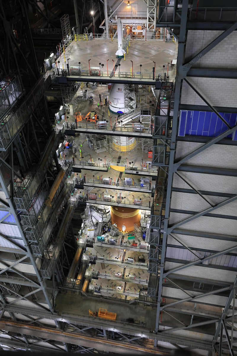 NASAArtemis's tweet image. Artemis II is stacked, communication systems have been tested, and now we are gearing up for a launch day dress rehearsal.

Learn more about our next steps as we prepare to launch and fly our first crewed mission under the Artemis campaign &amp;gt;&amp;gt; go.nasa.gov/4ivpfHz