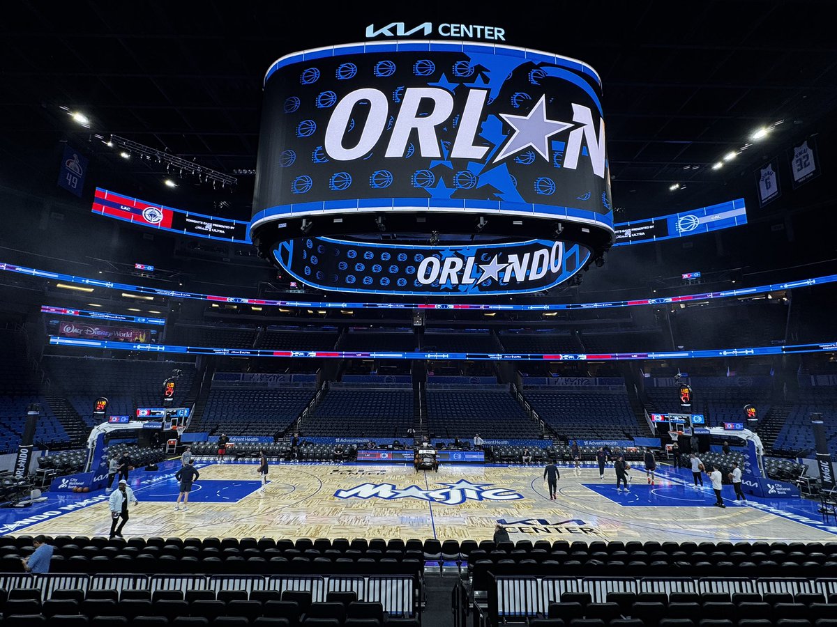 An in-person look of the #Magic City Edition court at Kia Center 📍