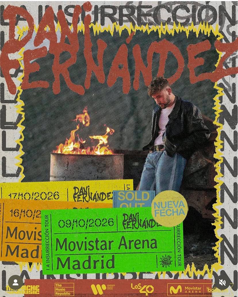 ¡TERCERA FECHA DE DANI FERNÁNDEZ EN EL <a href="/MovistarArenaEs/">Movistar Arena España</a>! 😵

Este concierto se celebrará el 9 de octubre de 2026.

¿¡Cómo de fuerte es esto!? 😱😱😱

Entradas ya a la venta: enterticket.es/eventos/dani-f…