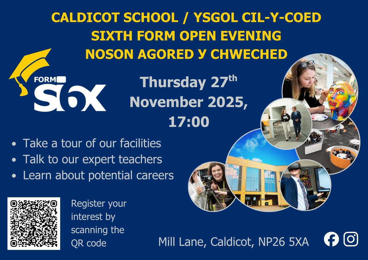 Caldicot_Sch's tweet image. Are you joining us at our open event next week? 

Unlock your potential with the right subjects, dedicated support, and opportunities designed just for you at Caldicot Sixth Form! 

##openevent #sixthform