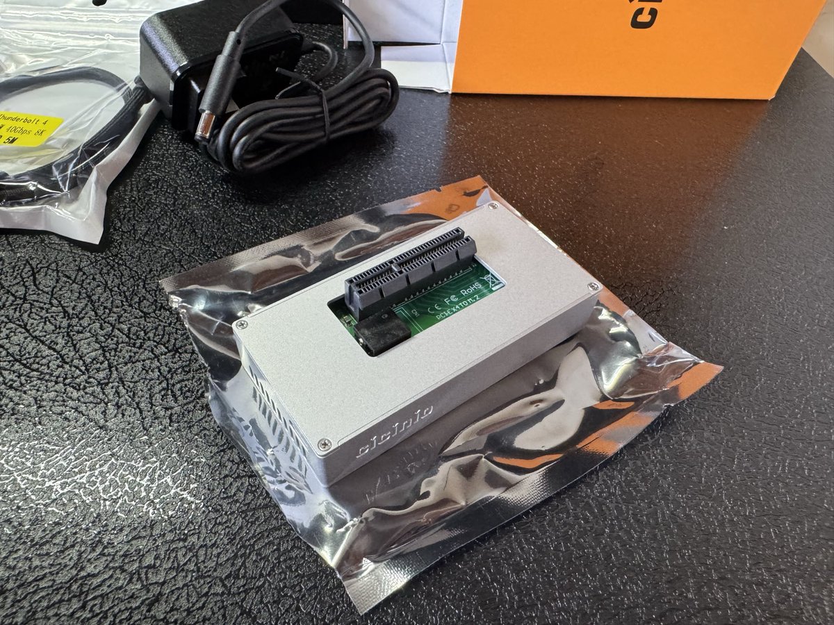 bendiken's tweet image. The ADT-UT3G dock has been sold out everywhere these past weeks after @__tinygrad__ made NVIDIA-over-USB4 work on MacBooks. Wait times are running well into December ❄️

However, I did find another USB4 eGPU dock made by Cicinio that is for the moment more readily available yet…