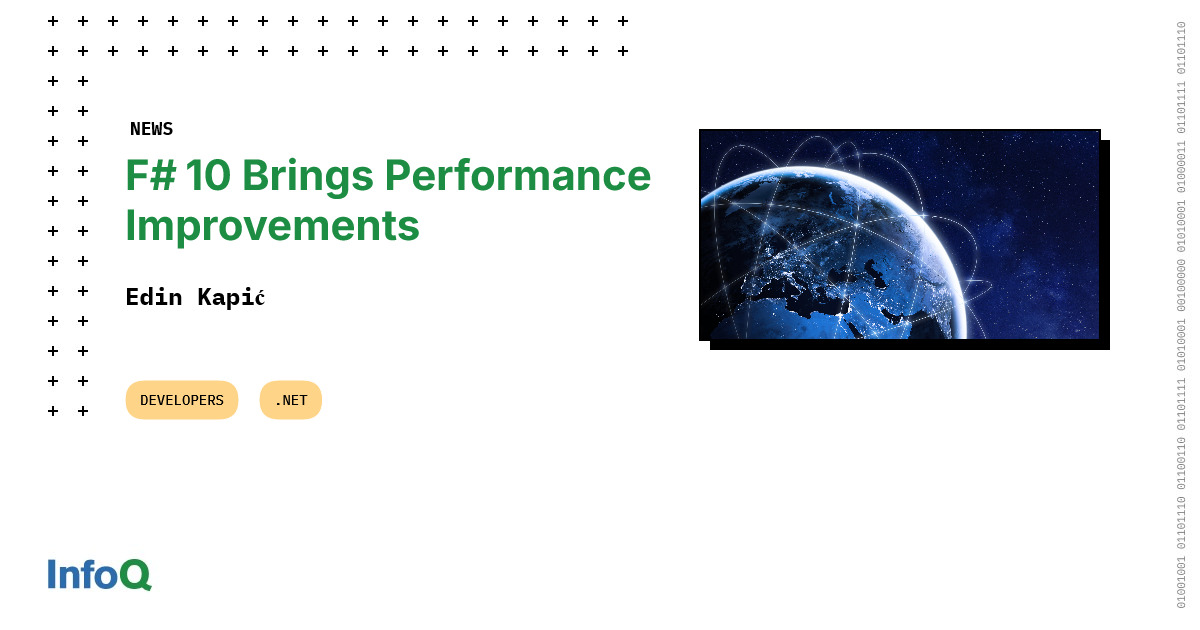 InfoQ's tweet image. #FSharp 10 is here!

This refinement-focused update enhances language ergonomics, boosts performance, and optimizes compiler behavior for everyday functional development.

Details here 👉 bit.ly/47QOIY5 

#InfoQ #DotNet #SoftwareDevelopment