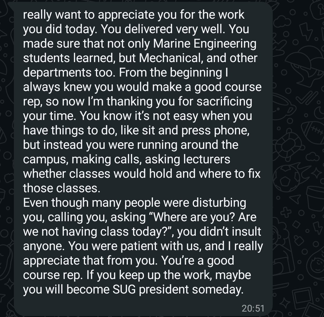 web3_humble's tweet image. GN CTNG 
SO TODAY I RECEIVED A MESSAGE FOR MY COURSE MATE TODAY AND IT WAS SO TOUCHING 😁🥹