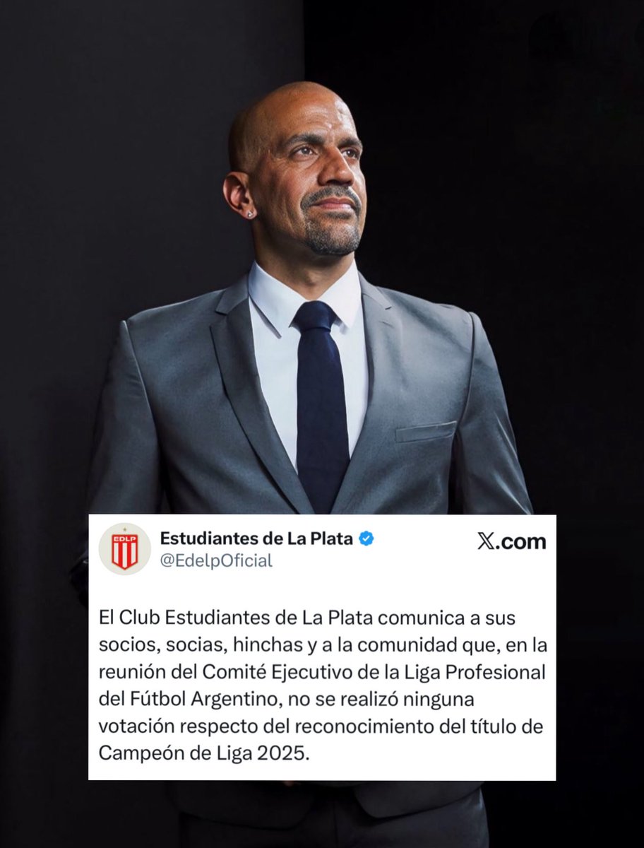 ❌🇦🇷 Estudiantes de La Plata DESMIENTE HABER VOTADO A FAVOR del título otorgado a Rosario Central y dice que NO SE REALIZÓ VOTACIÓN ALGUNA.

En AFA habían anunciado que se decidió por UNANIMIDAD en el día de la fecha. ⚠️