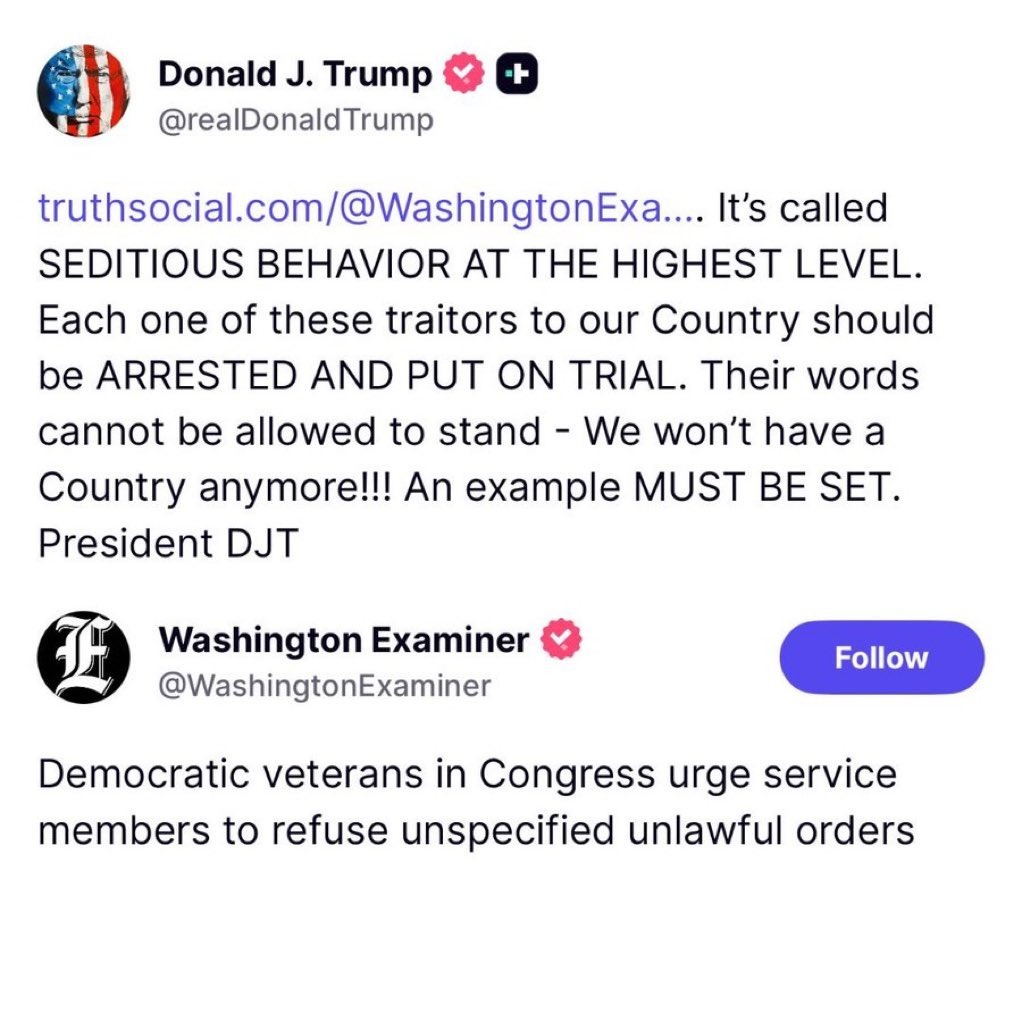 RepNancyMace's tweet image. President Trump is the duly elected Commander-in-Chief. This ongoing seditious conspiracy to undermine his authority is an act of war against the Constitution itself. 

They should all be investigated and charged for violations of 18 USC 2387. Every tool of justice should be on…