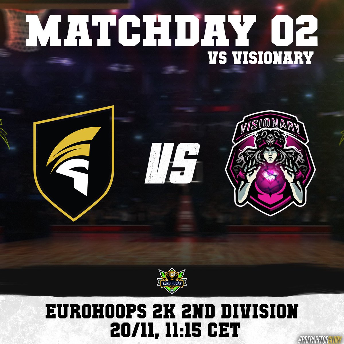 Let's go back to back!
⚔️Matchday 02
🗓️19/11/25
🆚Visionary
🏆<a href="/EuroHoops2K/">𝗘𝘂𝗿𝗼 𝗛𝗼𝗼𝗽𝘀 𝟮𝗞</a> 2nd Division
🕓21:30 CET
🎙️twitch.tv/Iswishin, twitch.tv/spartanseu
#PrepareForGlory
#gaming #nba2k #esports #nbaesports #nba