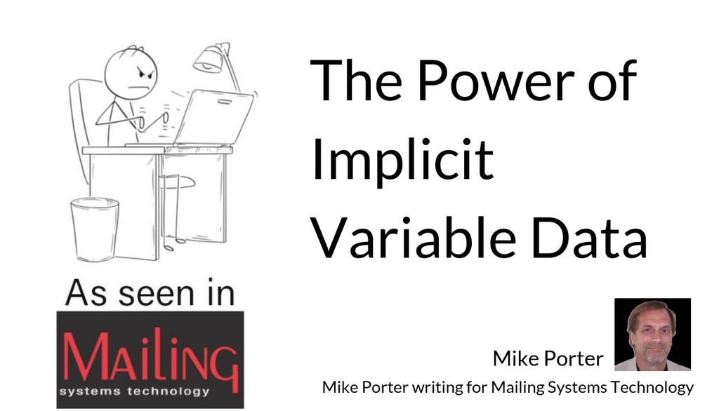 PMCmike's tweet image. Implicit data might adjust the marketing offer customers receive based on their purchase frequency.
Read more 👉 lttr.ai/AlQew

#Mail #MailingSystemsTechnology #InTheTrenches