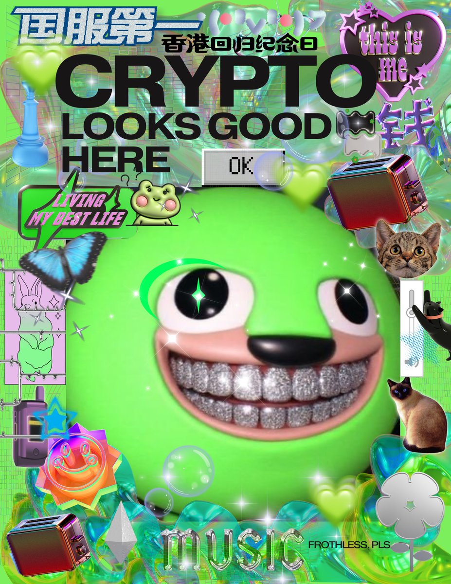STOP ✋ 

this is a good omen 💫🔮

if you are seeing this green ball on your TL, you have been blessed with good luck 🍀 

say crypto looks here to claim it