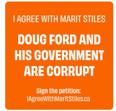radiogirl985's tweet image. I agree with Marit Stiles. #DougFord &amp;amp; his government are corrupt. Take action, sign the petition. 
IAgreeWithMaritStiles.ca
#ONpoli #DougFord #DougFordIsCORRUPT #petition #friends #funding #scandal #jobs #audit #taxpayers #money