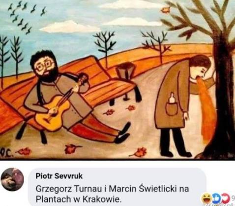Palacz14's tweet photo. @Kloc_K Z cyklu "Almanach Krakoski". to zdażyło się na pewno na plantach - jak ten obrazek :) https://t.co/R8nlR7fdcs