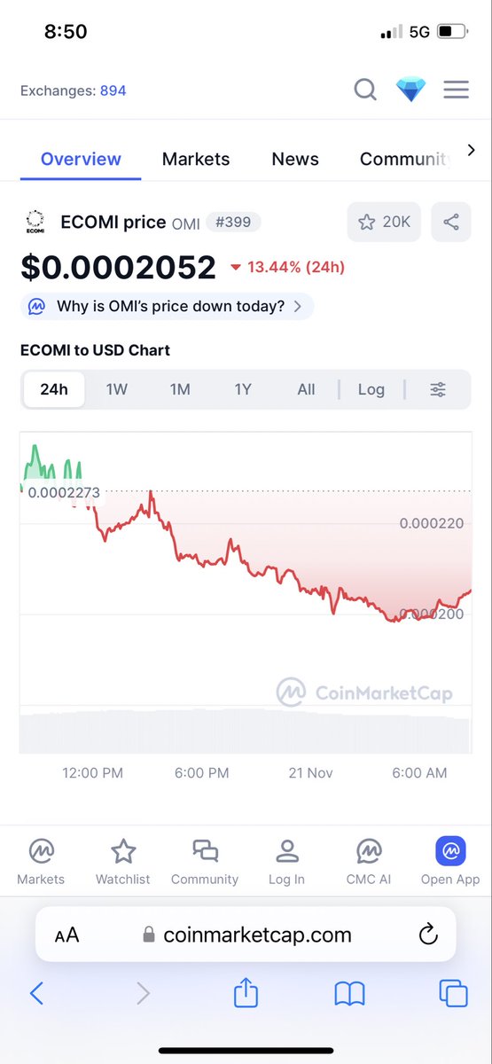Anyone know why omi is crashing???? Oh yeah it still completely sucks even with all the new updates for omi still nobody cares about it. Game over moon boys. 🤷🏻‍♂️
