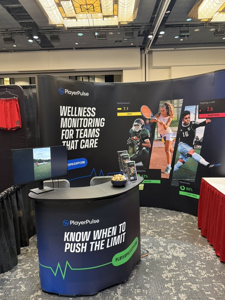 PlayerPulseApp's tweet image. We’re at @tascosoccer for the 2025 HS Coaches convention! 

Come stop by Booth 310!