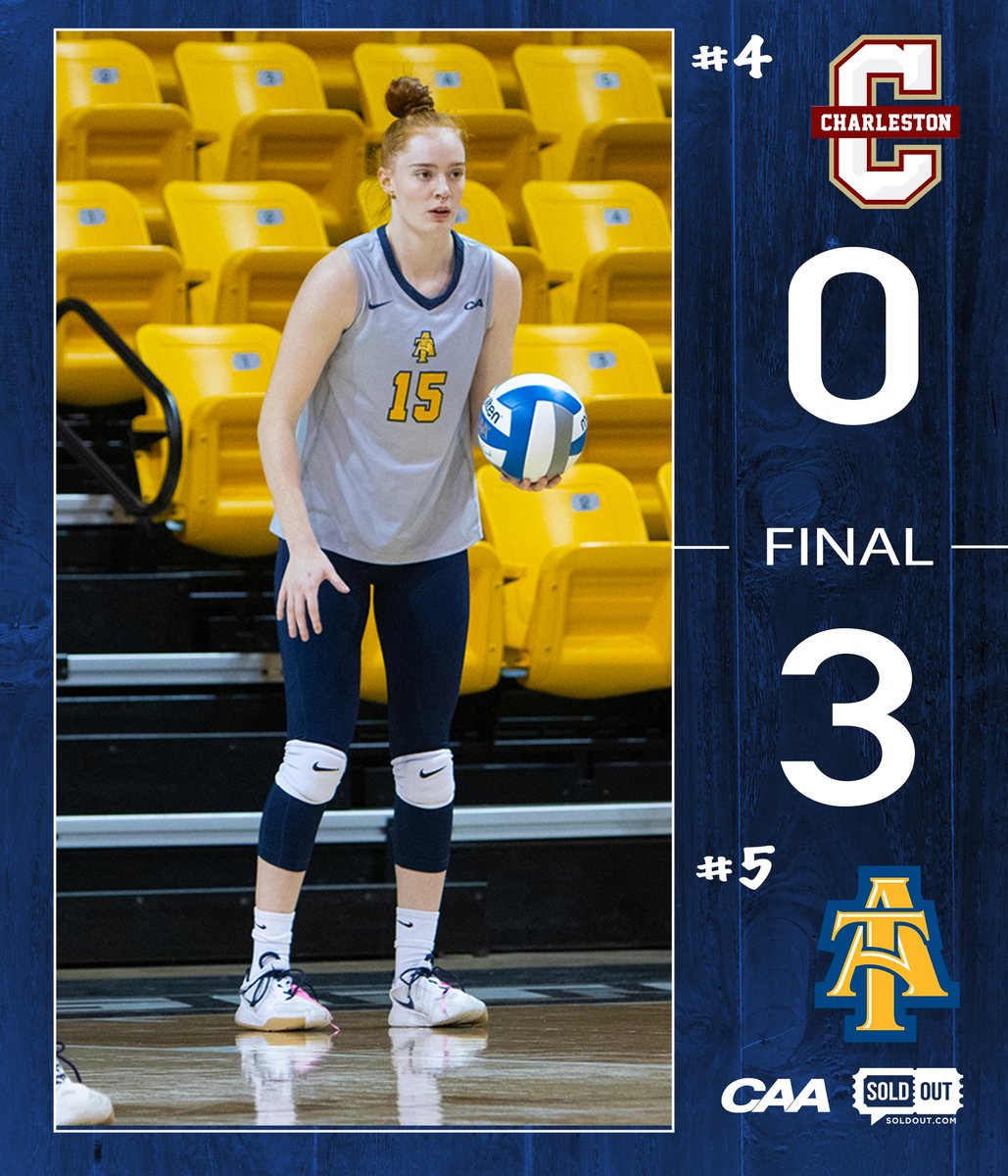 CAASports's tweet image. 🏐 @NCATAGGIES ADVANCE! 
A&amp;amp;T pulls it out in extras and secures a 3-0 victory!

#CAAVB x @FloCollegeVB
@SOLDOUTCOM