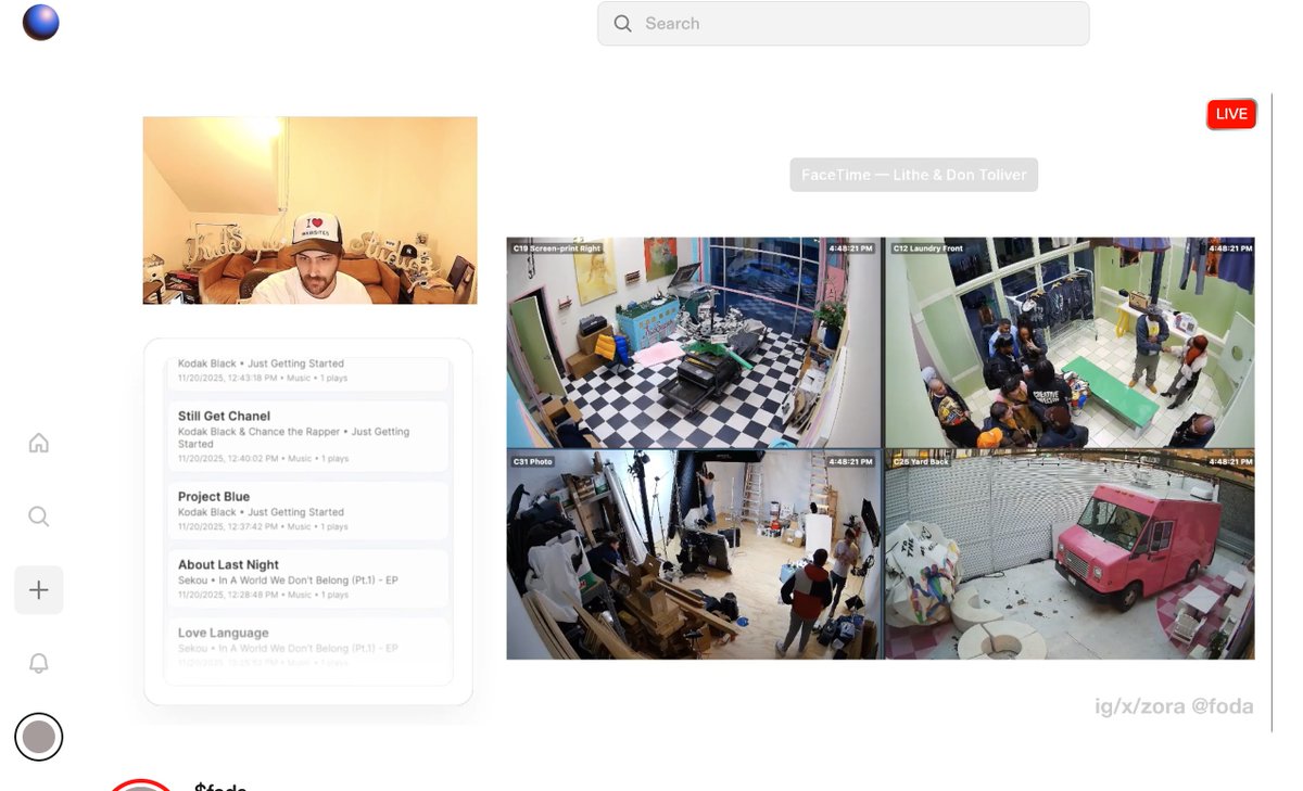 doing some incredible things with css/js in obs streaming on <a href="/zora/">$zora</a> screen capturing our live security cams