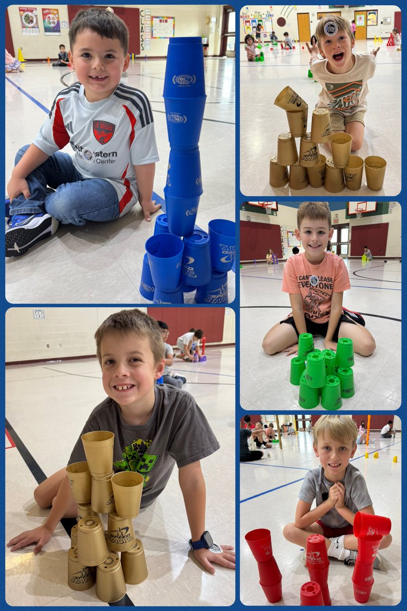 kellidsmith's tweet image. Here at @BakerElem we love to be a part #STACKUP where we try and break a Guinness Book World Record! 🤩🥳
Loved the creativity with our annual cup design contest! Thx @SpeedStacksInc &amp;amp; @OPENPhysEd for such great activities!