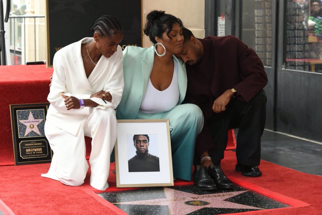  Chadwick Boseman with Posthumous Walk of Fame Star