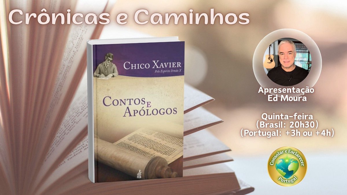 SOUESPIRITISMO's tweet image. Estudo da obra mediúnica
📕_&quot;Contos e Apólogos&quot;_
🧖‍♂️ Irmão X
✍🏼 Chico Xavier
🫵🏼 No programa de hoje:
# 11 *SEARA DE ÓDIO*

youtube.com/live/24nqsgRYX…