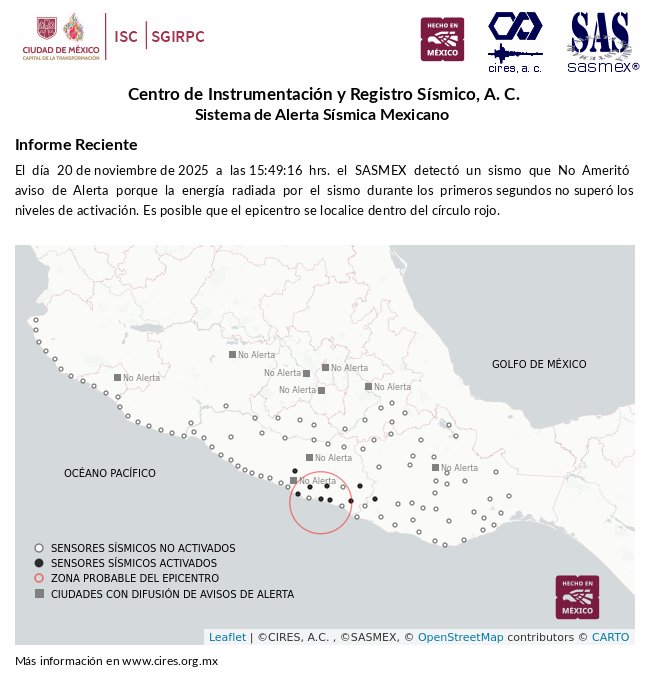 CHIAPAS_AMC's tweet image. ⚠️ Se ha registrado un #sismo de magnitud preliminar 4.4 (cálculo automático) en #Guerrero con una intensidad máxima preliminar Leve (perceptible en edificios o en personas sentadas).

En un momento más información...