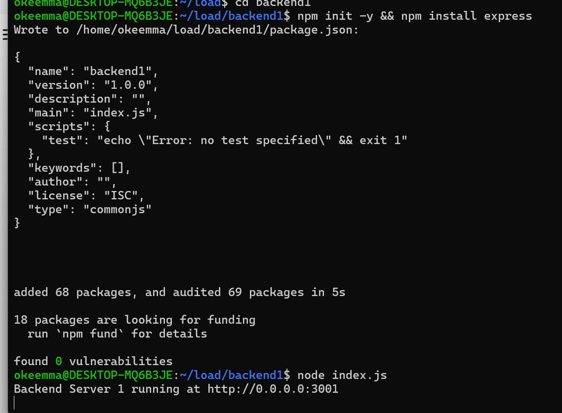 Okeanalysis's tweet image. Day 18 Today I configured Nginx as a Load Balancer
I set up a group of backend servers used Nginx to distribute traffic between them. This helps improve performance and scalability. If one server goes down, Nginx automatically sends traffic to the working one.