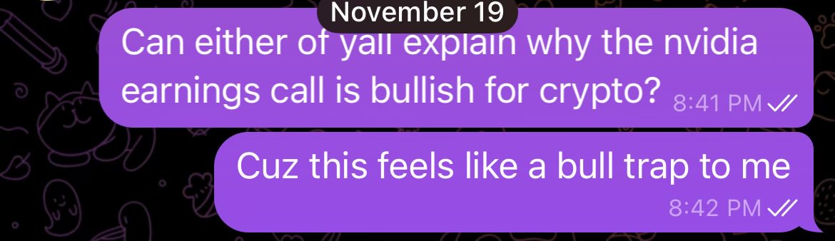 0xbQuery's tweet image. Am I the only person that thought yesterday’s pump was a bull trap? It literally made no sense to me why an earnings call would move the markets that much.😭