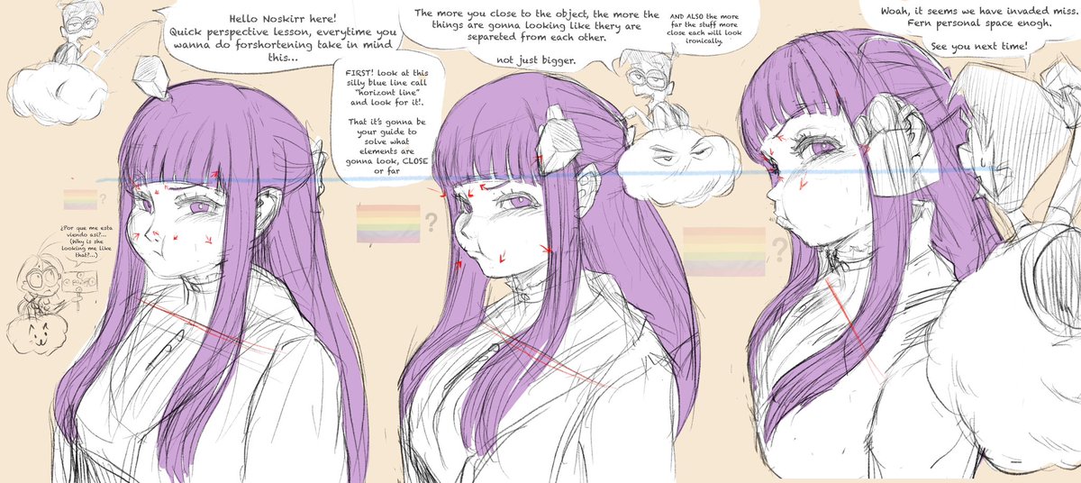 noski_RR's tweet image. Now it’s miss Fern time, but also quick foreshortening tutorial yeah