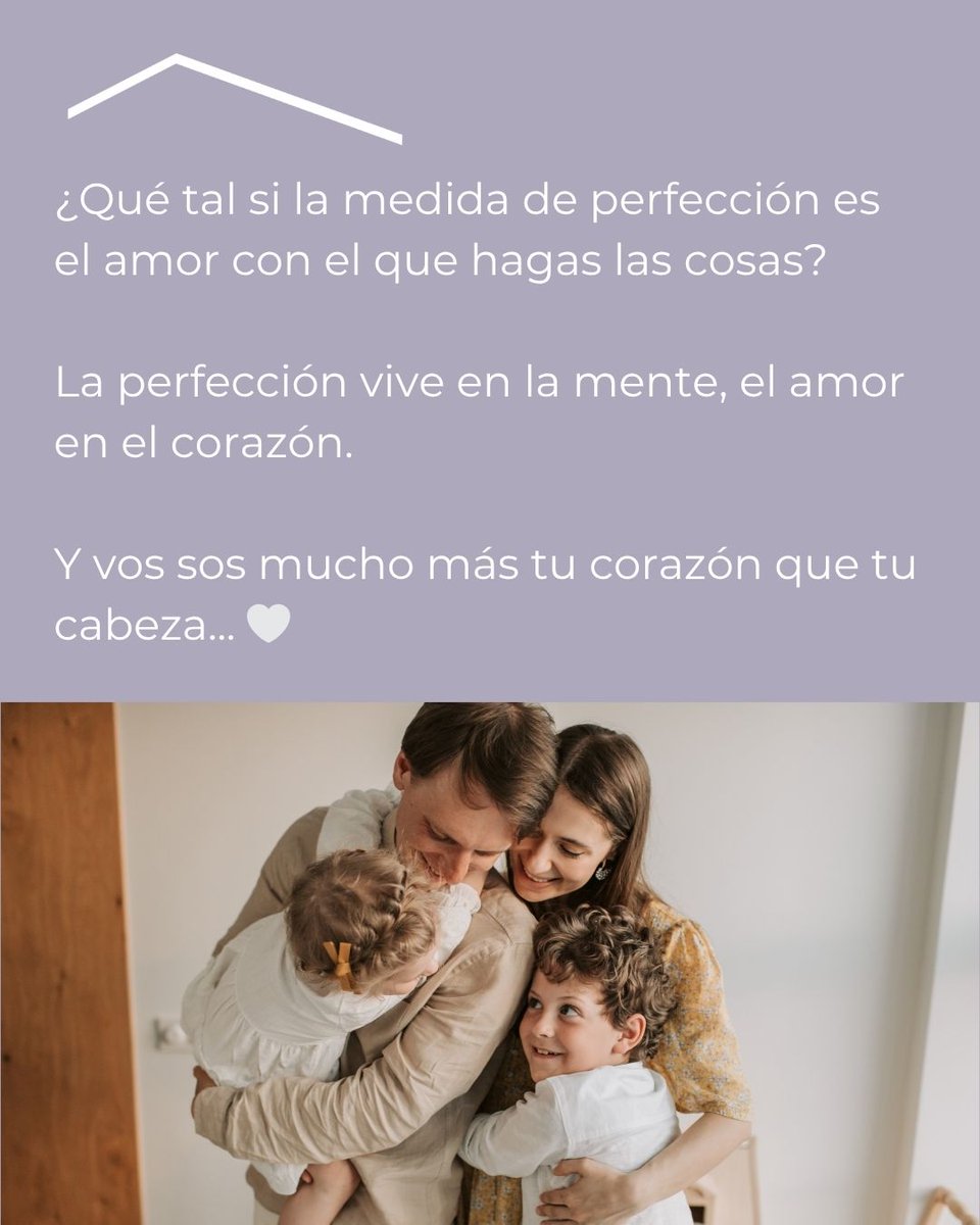 ¿Cuántas veces te exigiste ser perfecta, hacer todo perfecto y sufriste por algún detalle menor? La perfección es solo un punto de vista. Soltá, relajate... Lo estás haciendo mejor de lo que imagina tu mente. Y abrazá a esa niña exigida que solo buscaba -y busca- tu amor!