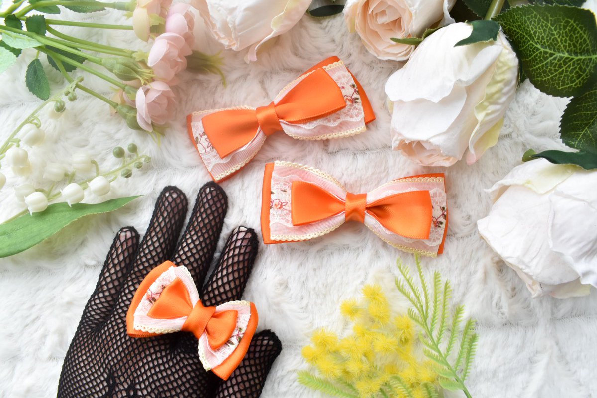 Waltz_with_Psyc's tweet image. リボン祭り9日目です🎀
11/26までの開催です(❁ᴗ͈ˬᴗ͈)

皆さんにはオレンジの推しはいますか？
是非当店のオレンジ見て行ってくださいね🧡
パッと目を引くビタミンカラーに魅了されちゃいます🫶
#カワスタ 
#アイドル
#参戦 
#推し色
#ロリータ  #ロリィタ
#コンカフェ