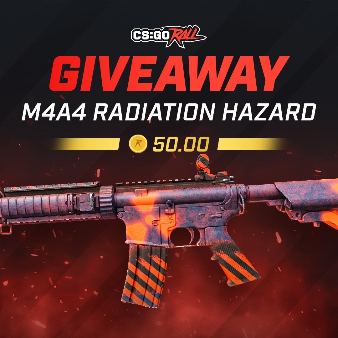 rgLyCS's tweet image. 🎁$50 M4A4 | Radiation Hazard❤️

To enter:
✅Retweet &amp;amp; Like,
✅Follow: @rgLyCS, @CSGORoll,
✅Tag a friend.

🍀Good Luck!
⏰Ends in 7 days!

#CS2 #CS2Giveaway