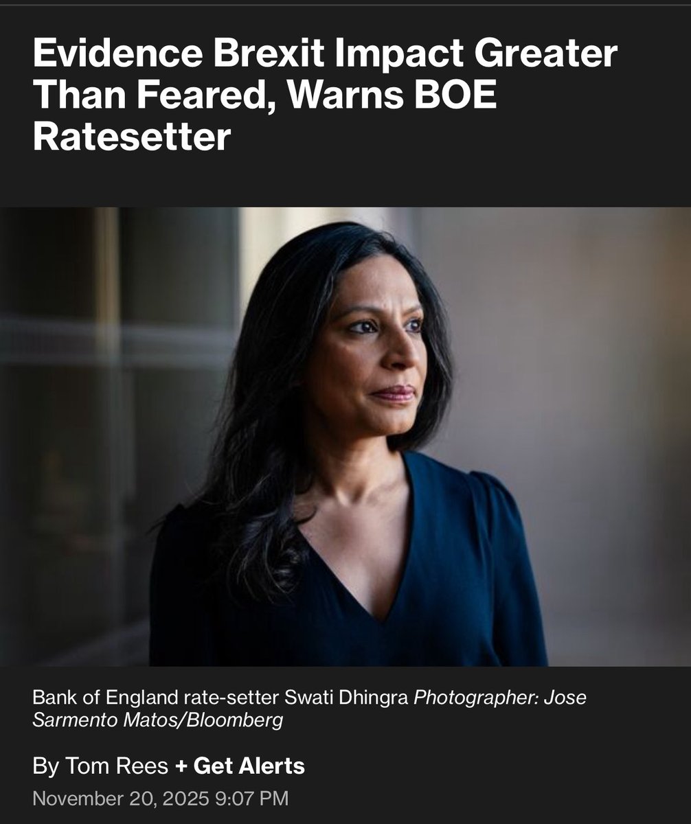 🔥 BREAKING: Bank of England confirms Brexit truth the political class still won’t say:

Brexit’s economic damage is *DOUBLE* what the OBR predicted 🔥 a 6–8% GDP hit, collapsing investment, and lasting harm to services.

This isn’t a “muddle”. It’s the biggest self-inflicted