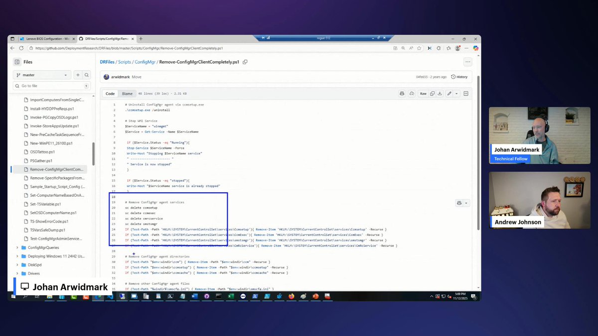 Mirolus_LLC's tweet image. ⚡Check out this highlight from our November 12 #ViaMonstraOfficeHours 👨‍💻 &quot;In #ConfigMgr, machines go unhealthy and stop patching. Is there a good method to troubleshoot this or a community script? (ConfigMgr Client Health)&quot; 💻 #SCCM

Watch video ➡️ youtu.be/xVNctsfetc4
