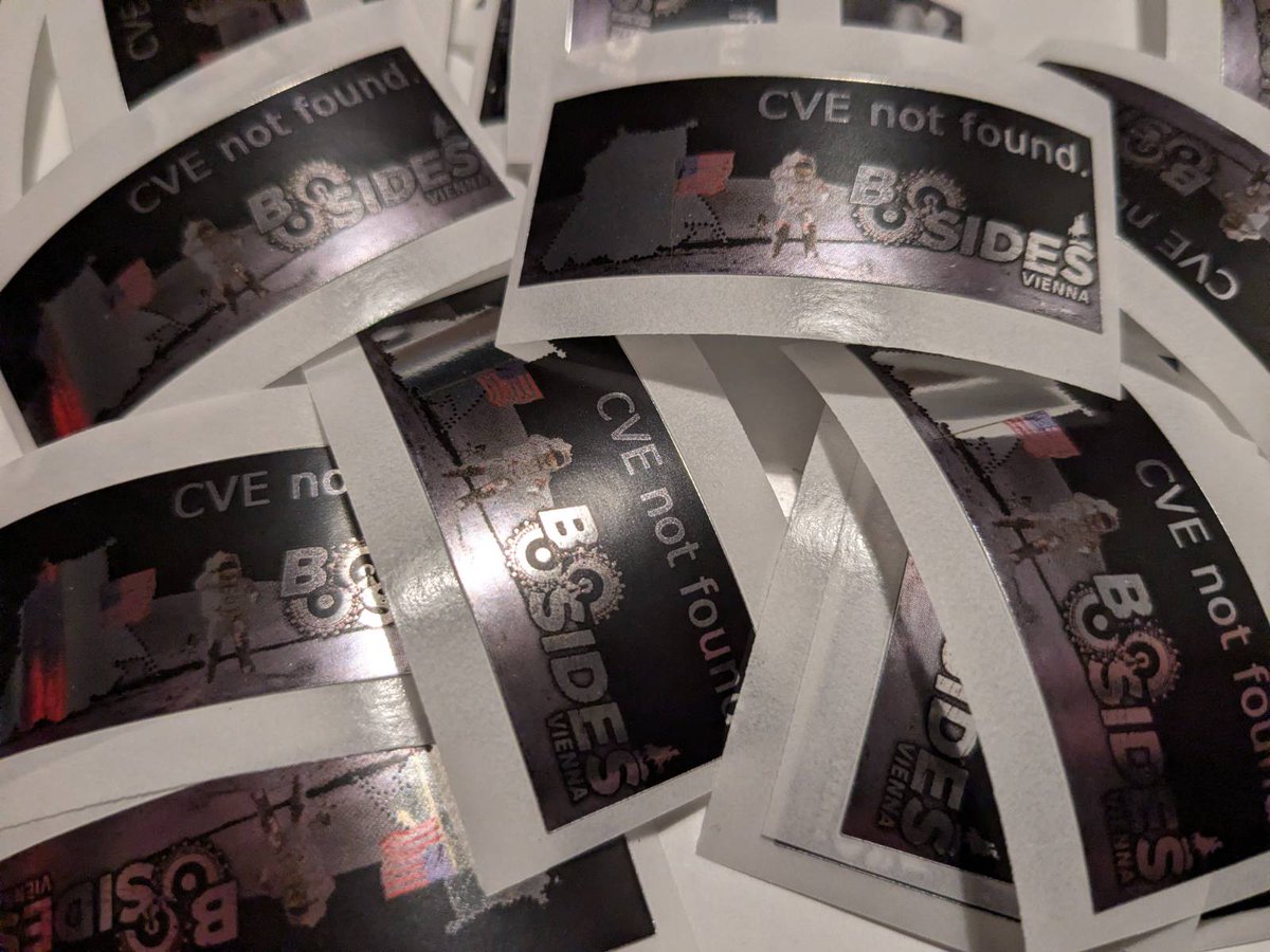 BSidesVienna's tweet image. This years motto is &quot;CVE not found&quot;, based on and relating back to the cut of funding for the CVE program. theregister.com/2025/04/16/hom…. Here is a sneak peak of the #BSidesVienna design this year. Thanks @atrox_at!