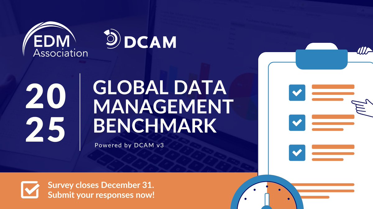 edmcouncil's tweet image. DEADLINE EXTENDED! Take our 2025 Global Data Management Benchmark Survey! Our deadline is now December 31st!

Take the Survey: edmcouncil.qualtrics.com/jfe/form/SV_6Q…