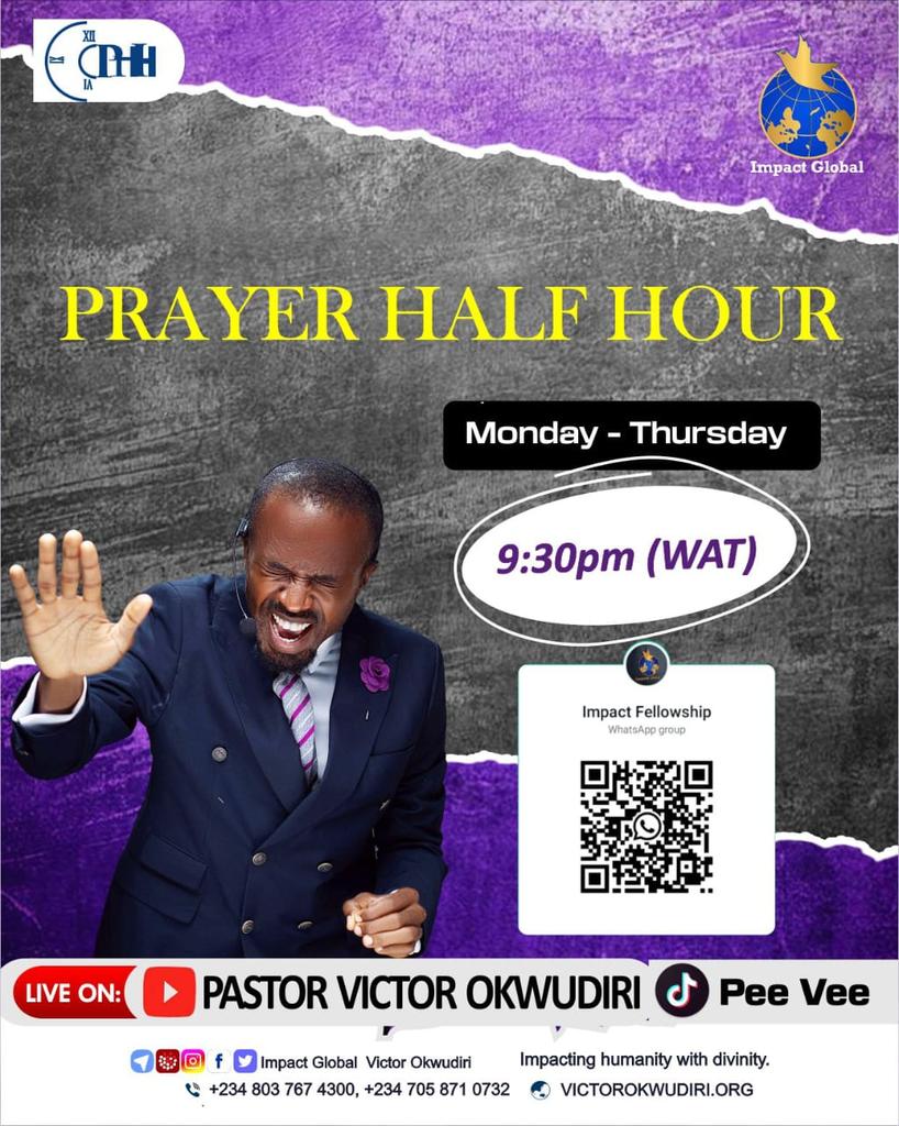VictorOkwudiri's tweet image. 9:30pm TODAY, we pray.

#PHH #ImpactGlobal