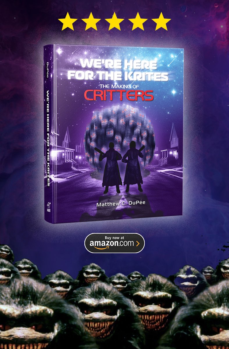 harkerpress's tweet image. &quot;An essential treasure trove for fans&quot; - Amazon Review for WE&apos;RE HERE FOR THE KRITES: THE MAKING OF CRITTERS 🤘🔥📖