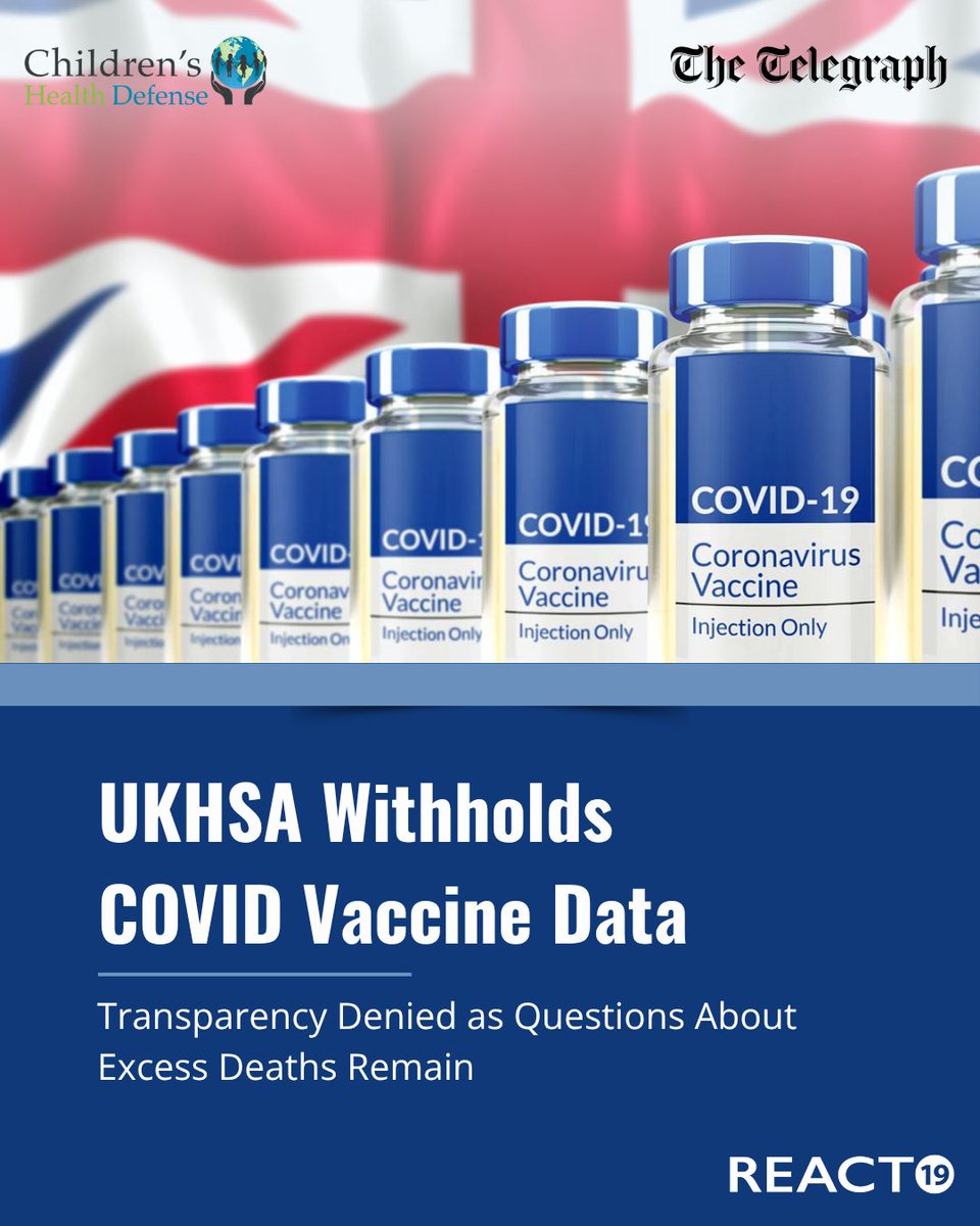 React19org's tweet image. The U.K. Information Commissioner’s Office ruled last week that the UK Health Security Agency (UKHSA) does not need to release data that could link COVID-19 vaccines to excess deaths, ending a two-year legal battle.

This decision actively denies the public transparency and…