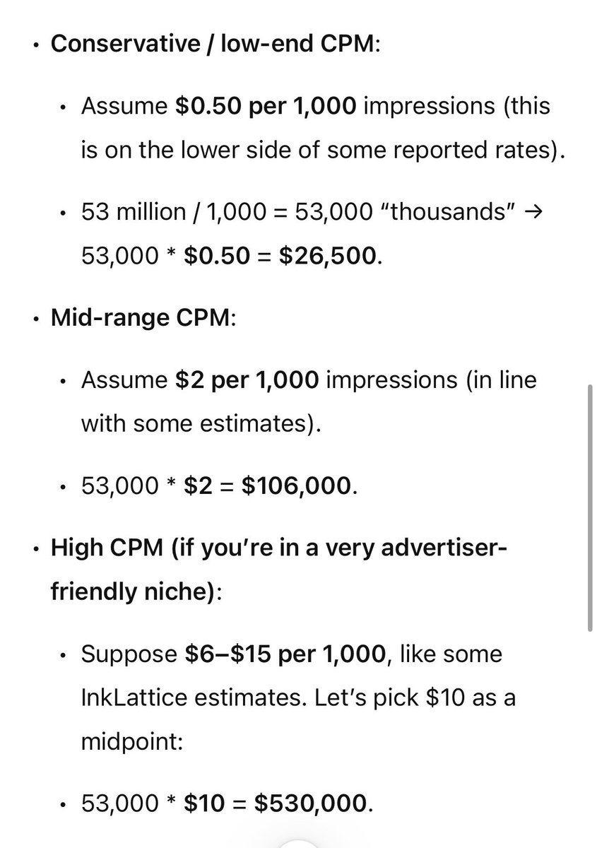 Promoted ChatGPT to calculate the rough idea of how much this woman gonna make. 

Her life about to change lol