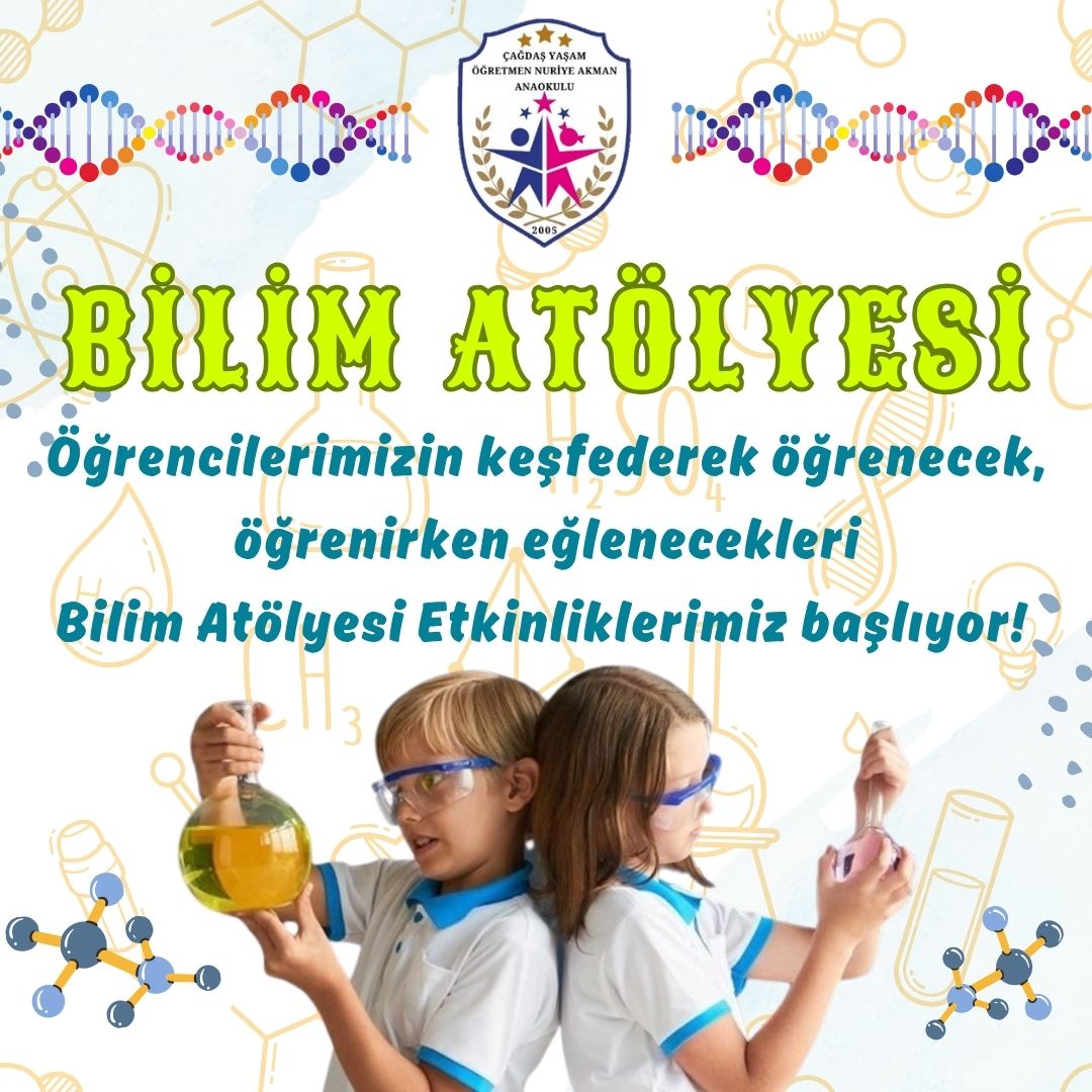 BİLİM ATÖLYESİ ETKİNLİKLERİMİZ BAŞLIYOR!

Keşfederek öğren, öğrenirken eğlen🧪🧑‍🔬🔬

#bilimatölyesi #nuriyeakmananaokulu #nuriyeakmanlıolmakayrıcalıktır