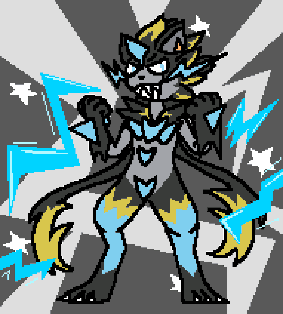 Mega Zeraora's design really grew on me so I decided to doodle do a little doodle of it!