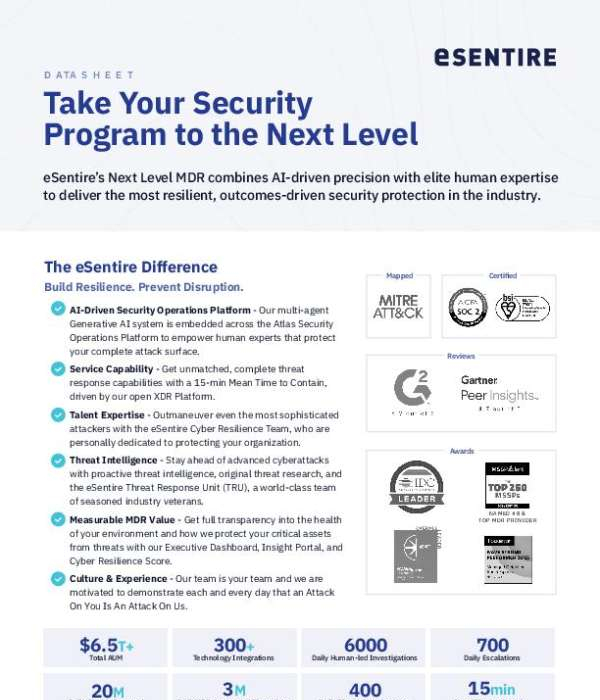 CoastalCompSys's tweet image. AI meets human expertise. ⚡ Download the datasheet to see how @esentire&apos;s Next Level MDR delivers 15-min containment, 24/7 protection, and measurable resilience. stuf.in/bhje4u