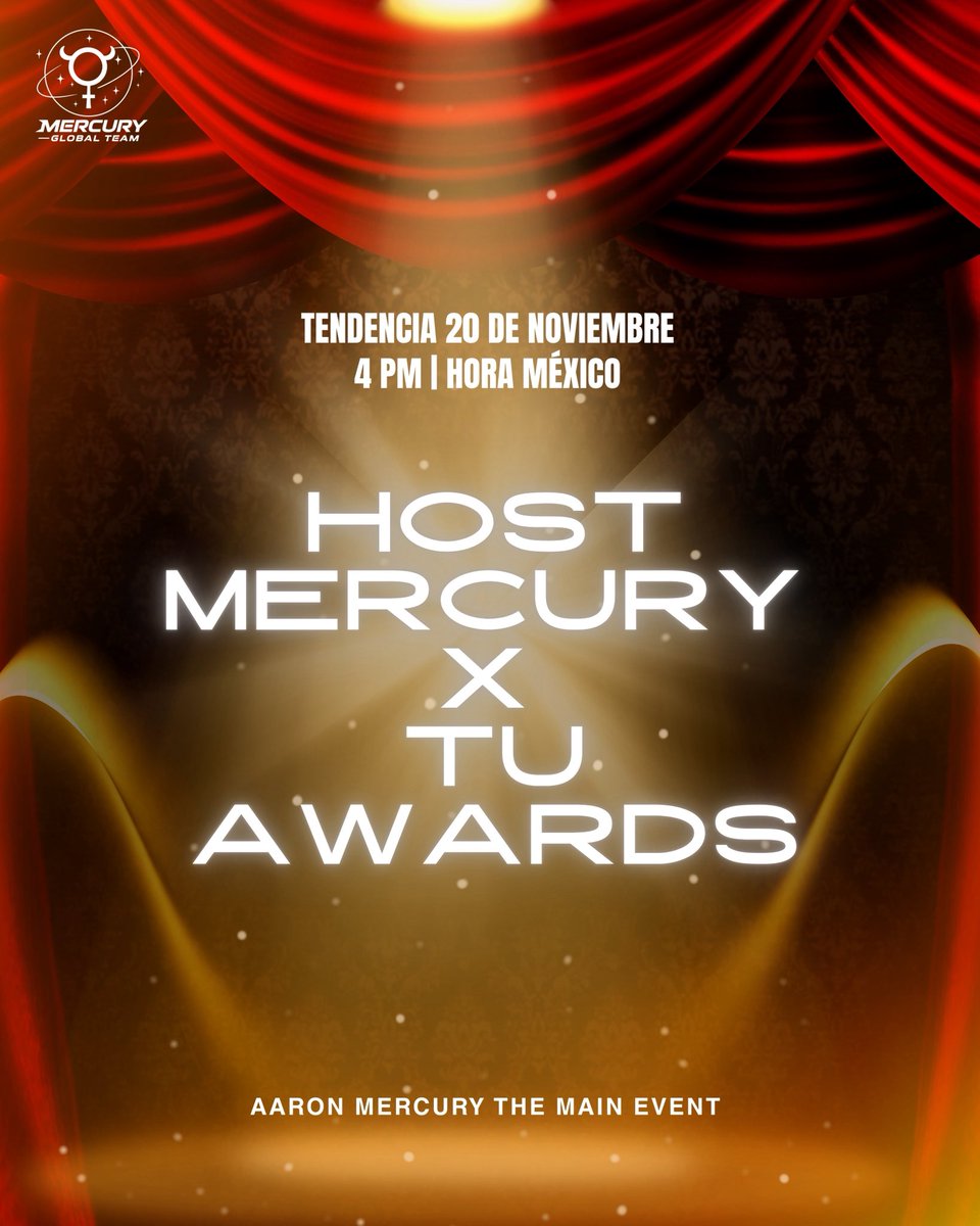 Mercury_globalt's tweet image. ARRANCAMOS TENDENCIA!!

Comenten cada una de las palabras de la tablita junto con la frase:

HOST MERCURY X TU AWARDS 

Recuerden que hoy son los premios y @ArnMercurio estará como uno de los conductores principales!!