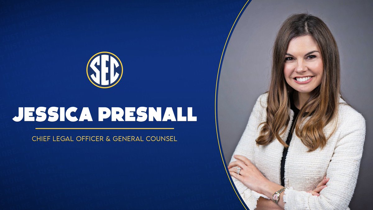 NEWS | Jessica Presnall named <a href="/SEC/">Southeastern Conference</a> Chief Legal Officer and General Counsel: SECsports.social/presnall