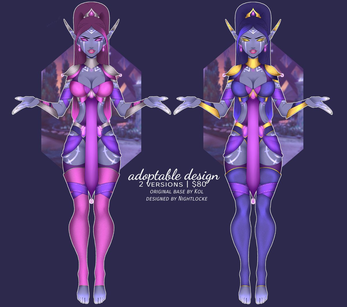 Nightborne Adopt || 2 variants
$80 for both or $40 per

PayPal or Cashapp welcome