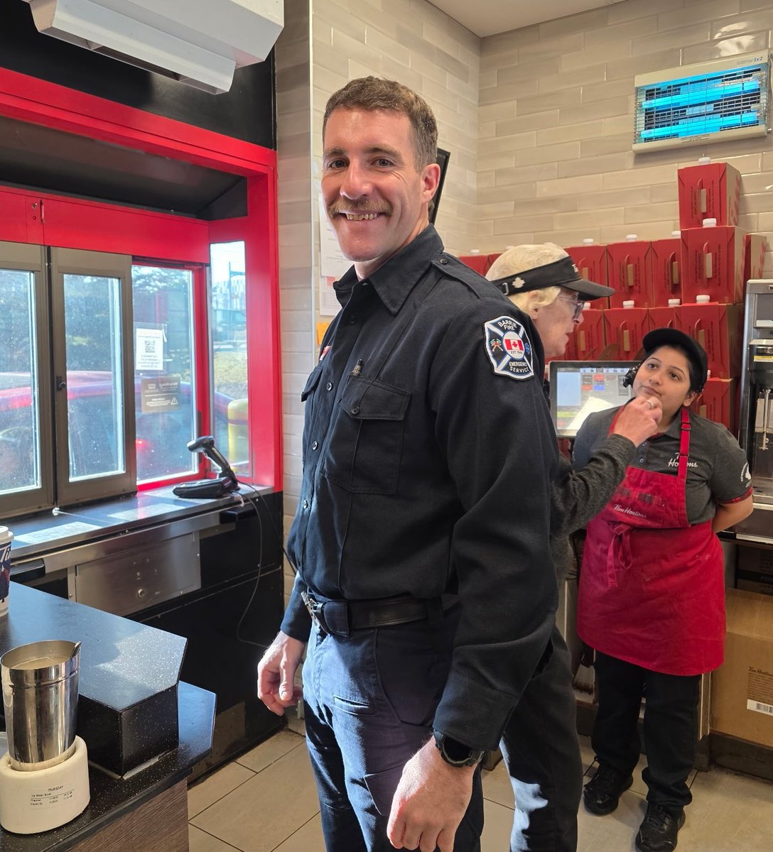 BarriePFFA's tweet photo. We had a great time helping hand out smile cookies at Tim Horton's today! We're always happy to lend a hand for a good cause! https://t.co/0C7BOt1OHG