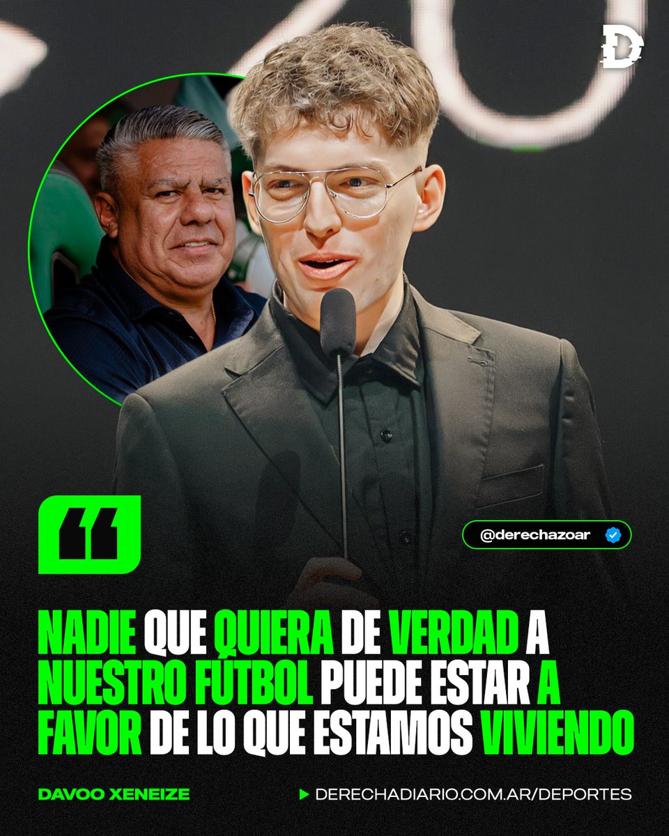 🇦🇷🗣️ DAVOO XENEIZE: "Nadie que quiera de verdad a nuestro fútbol puede estar a favor de lo que estamos viviendo en estos últimos años. Tenemos recursos para ser la mejor liga del continente, y lo único que hacen es empeorarla".