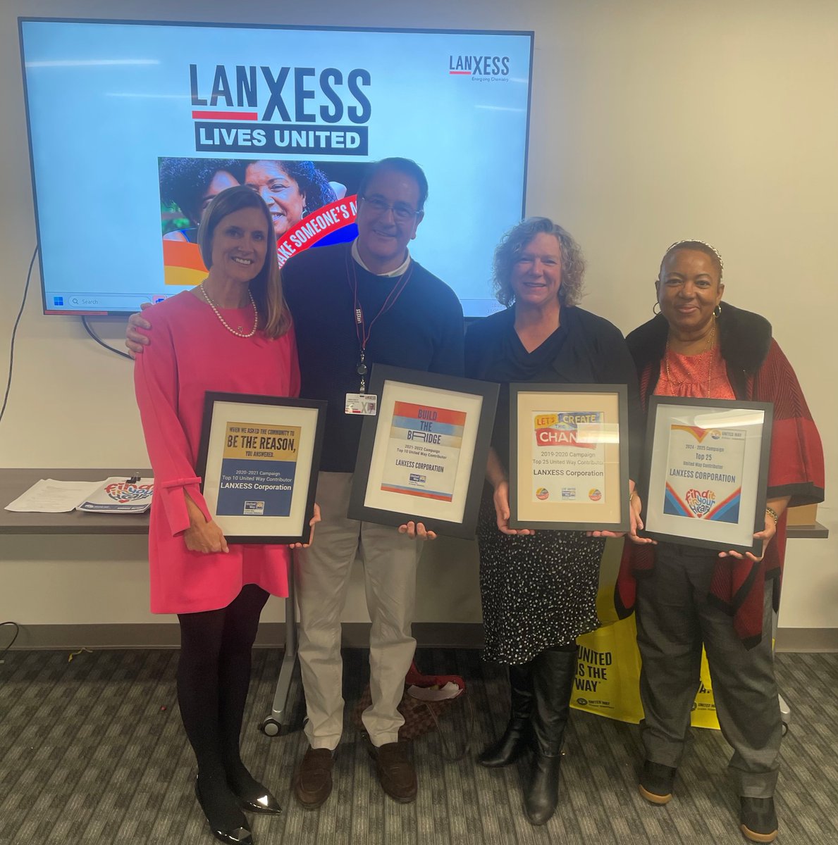 Kicking off the <a href="/LANXESS/">LANXESS</a> <a href="/LANXESSAmericas/">LANXESS Americas</a> United Way workplace campaign today with our friends from Valley United Way CT...a consistent Top-25 United Way of Greater Waterbury campaign...even cracking the Top-10 several times!  Onward! #UNITEDISTHEWAY <a href="/kristenuwgw/">Kristen Jacoby</a>