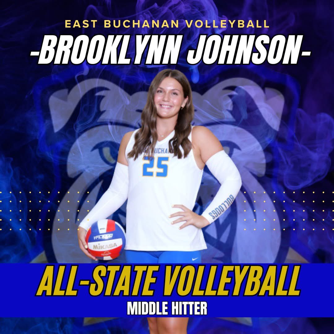 EastBuchMedia's tweet image. Congratulations to senior Brooklynn Johnson and junior Kendyl Edwards of @EBVBALL for being selected All-State by the Missouri High School Volleyball Coaches Association. #EBMedia @KCKennedy93 @cliffnotes_pod @missouri_sports @MillerEBHS