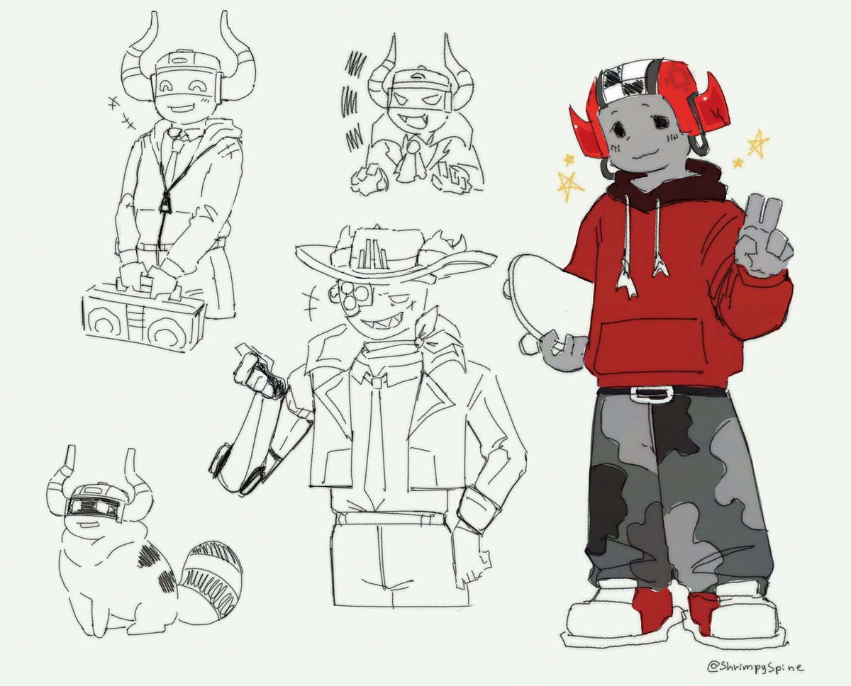 shrimpyspine's tweet image. Some doodles!
#phightingart #phighting